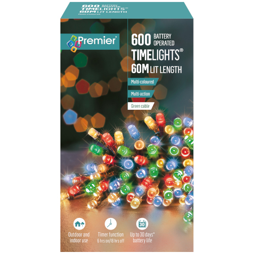 Battery Timelights 600 Multi-Coloured