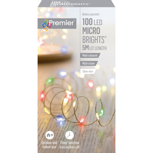 Battery MicroBrights 100 Multi-Coloured