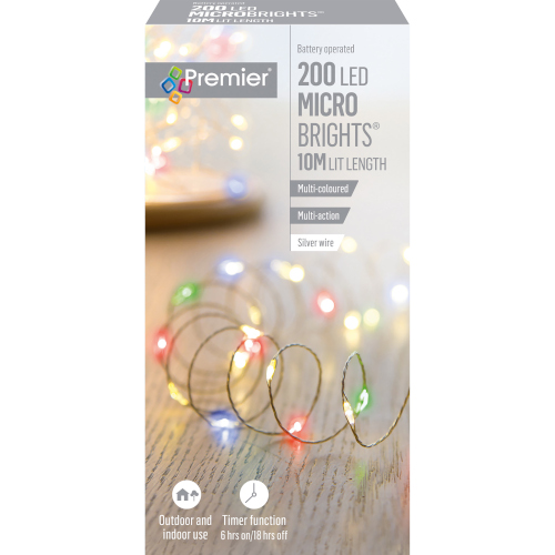 Battery MicroBrights 200 Multi-Coloured