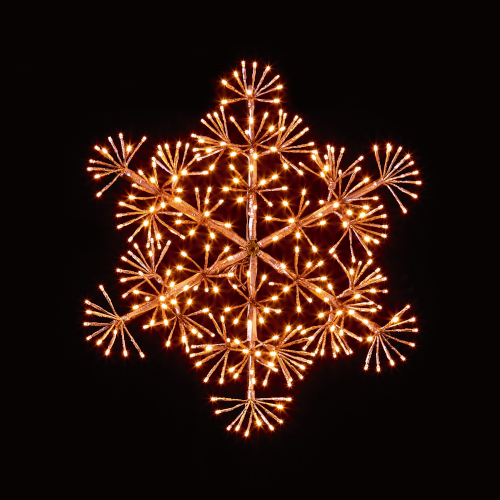 Starburst Snowflake 60cm Rose Gold